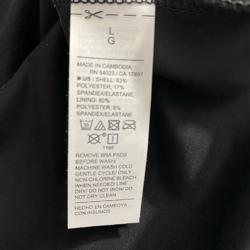 🆕 Old Navy Women’s Matte Longline Scoop Neck Swim Top Wide Strap Black L 12-14 - Picture 13 of 16